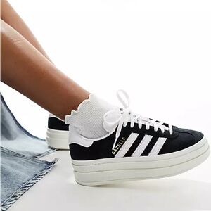 Adidas Gazelle Bold black platform women sneakers size 8 1/2